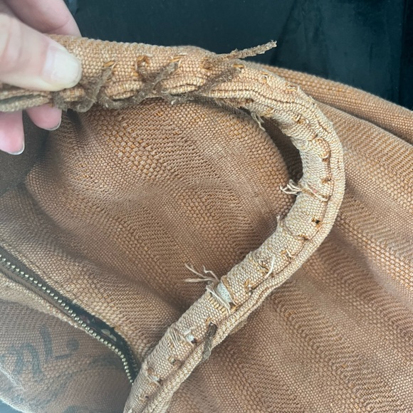 COPY - Free People Canvas/Suede Brown Hobo Bag - Picture 13 of 16